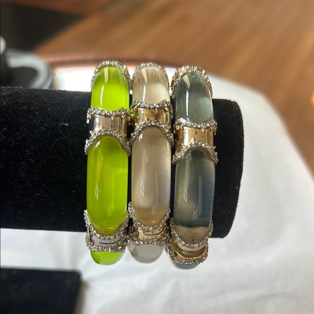 Alexis Bittar Geometric Set of 3 Bracelets
